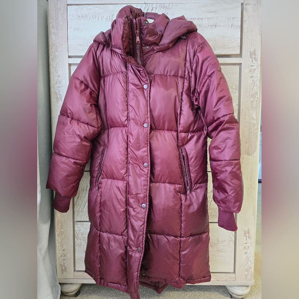 Gap Heavyweight Plum Puffer Coat
